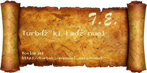 Turbéki Emánuel névjegykártya